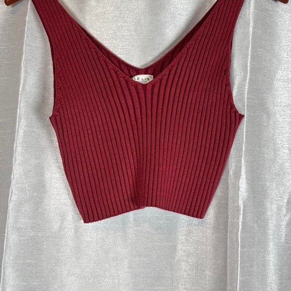 Lelis burgundy‎ ribbed tank top size medium - Picture 1 of 4